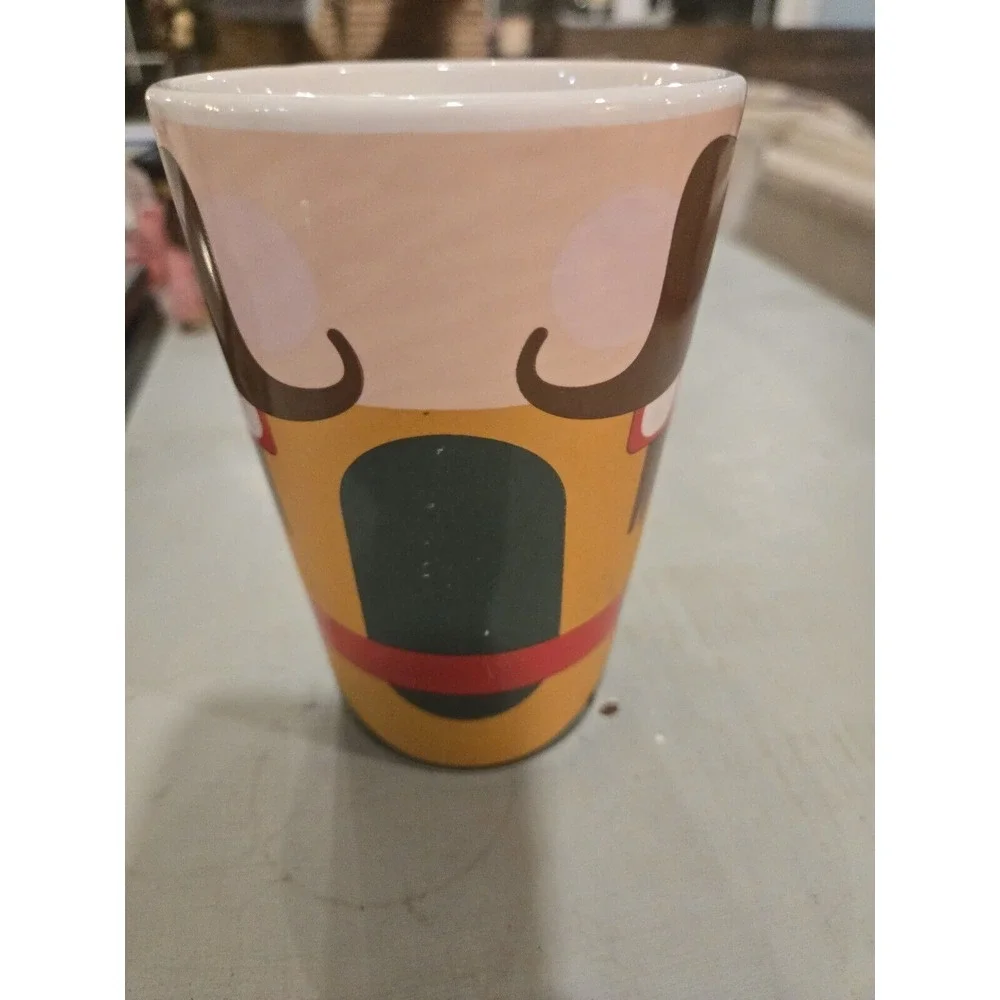 VINTAGE Nutcracker Mustache Teeth‎ Suit Cute Ceramic Mug Christmas EUC W1